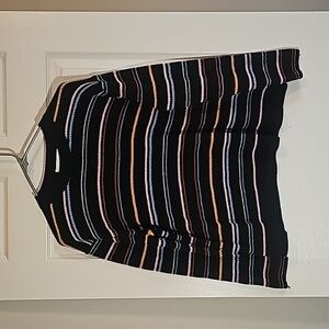 Popsugar Colorful Striped Cotton Knit Sweater Size L